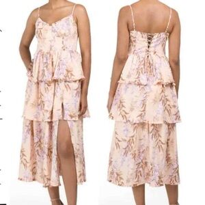 House of Harlow 1960 Teired Ruffle Bodice Dress